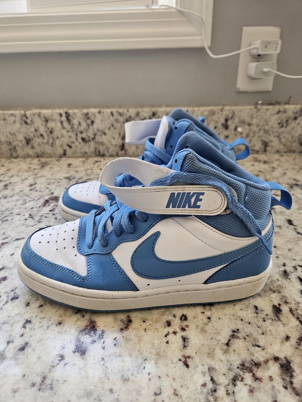 Nike Kids' Blue & White High-Top Sneakers
